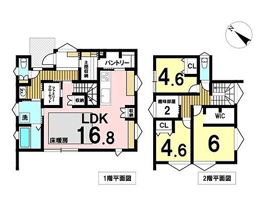間取り グローバルガーデン四日市市白須賀　全5棟　街なかモデルハウス
