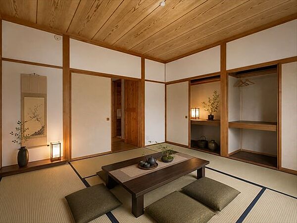 客間やお子様の遊び場としても活躍する便利な北側和室　※リフォーム後写真 ※CG合成で家具を配置したイメージです。※家具は販売しておりません。