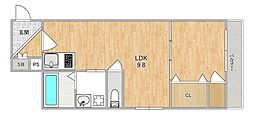 grandirA 1LDKの間取図画像
