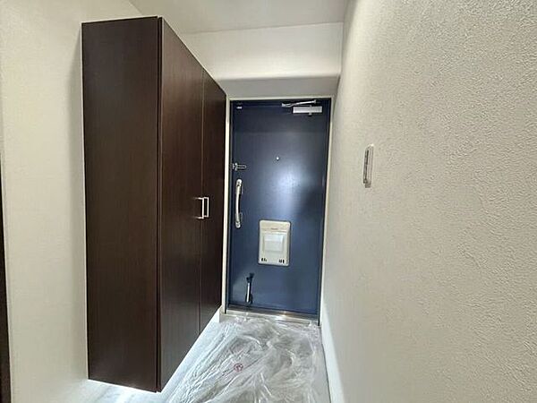 シックな色調でまとめられた、上質な雰囲気漂う広々した玄関です