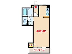 ラフォーレ平佐 ワンルームの間取図画像