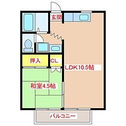 SIESTA・TOMO 1LDKの間取図画像