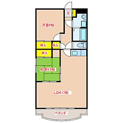 トキハイツ 2LDKの間取図画像