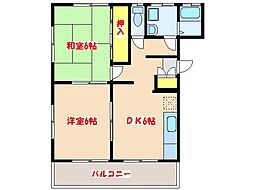 コーポN1 2DKの間取図画像