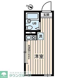 サファイア北千住 ワンルームの間取図画像