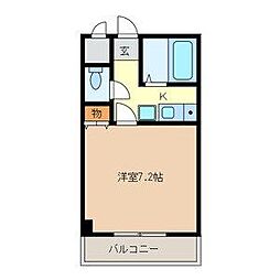 イーグルマンション 1Kの間取図画像