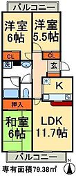 サンモール東綾瀬 3LDKの間取図画像