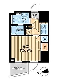 ライブコート草加 1Kの間取図画像