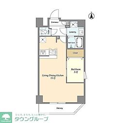 足立区谷在家2丁目マンション 1LDKの間取図画像