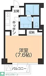 千住四丁目マンシオン 1Kの間取図画像