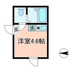 リブ竹ノ塚 ワンルームの間取図画像