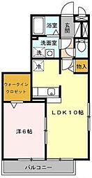 ヴィオレシャトー 1LDKの間取図画像