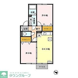 シャルム 2DKの間取図画像