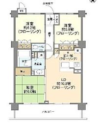 コンフォートパレス六町 3LDKの間取図画像