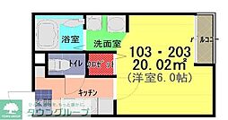アーク・ヴィラ松原 1Kの間取図画像