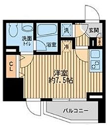 ライブコート草加 ワンルームの間取図画像
