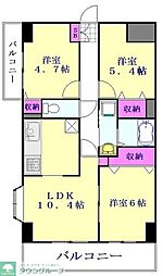リレント谷塚 3LDKの間取図画像