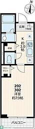 セゾンドミール 1Kの間取図画像