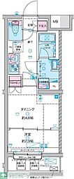 GENOVIA竹ノ塚 1DKの間取図画像