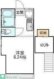 日乃出コーポ 1Kの間取図画像