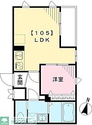 M&M 1LDKの間取図画像
