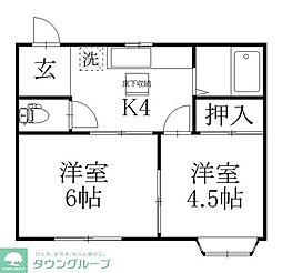グリーンハイム 2Kの間取図画像