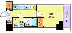 AZEST北千住 1Kの間取図画像