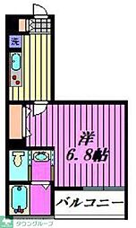 Mark Duo草加瀬崎 1Kの間取図画像