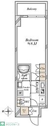 nidoASAKUSA 1Kの間取図画像