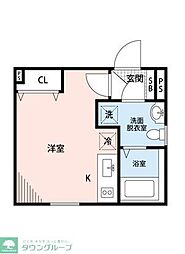 ベルシードステアー西新井 ワンルームの間取図画像