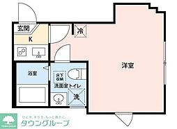 Alba西新井 1Kの間取図画像