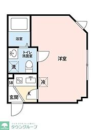 Alba西新井 1Kの間取図画像