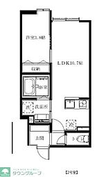 TocA西新井 1LDKの間取図画像