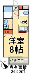 AEOLOLUCE 1Kの間取図画像