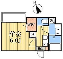 awesome 2階1Kの間取り