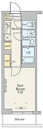 クレストコート綾瀬 1Kの間取図画像