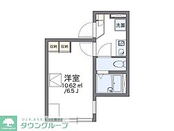 レオパレスシングルフラット梅田 1階1Kの間取り