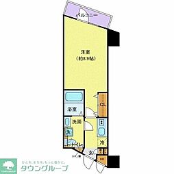 プレール・ドゥーク西新井II 1Kの間取図画像