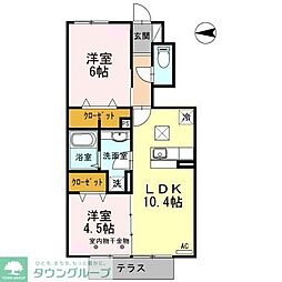 レユシール　イコウ 1階2LDKの間取り