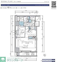 メインステージ五反野II 2階1LDKの間取り
