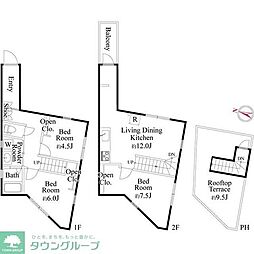 ファミーユ竹ノ塚 3LDKの間取り