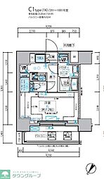 メインステージ五反野II 9階1Kの間取り