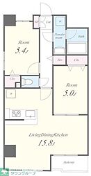 Une Lumiere 6階2LDKの間取り