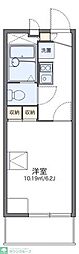 レオパレスブルージュ 2階1Kの間取り