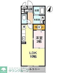 ヴェルドミール1 3階1LDKの間取り