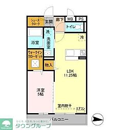 アルバトロス 1階1LDKの間取り