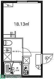 MONOLITH　OGI-OHASHI 1階ワンルームの間取り