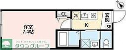 ｋ1　ａｐａｒｔｍｅｎｔｓ 1階1Kの間取り