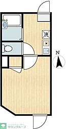 ラフィネ竹の塚 2階1Kの間取り