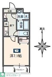 MELDIA北綾瀬IV 1階1Kの間取り